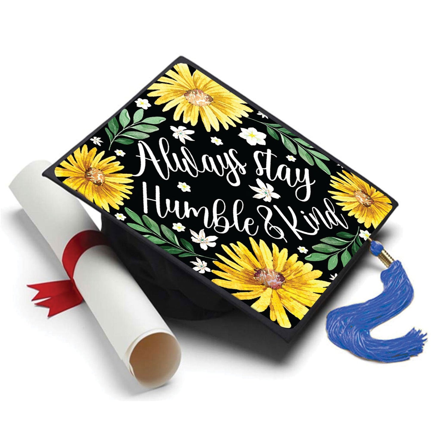 Always Stay Humble Grad Cap Tassel Topper - Tassel Toppers - Professionally Decorated Grad Caps