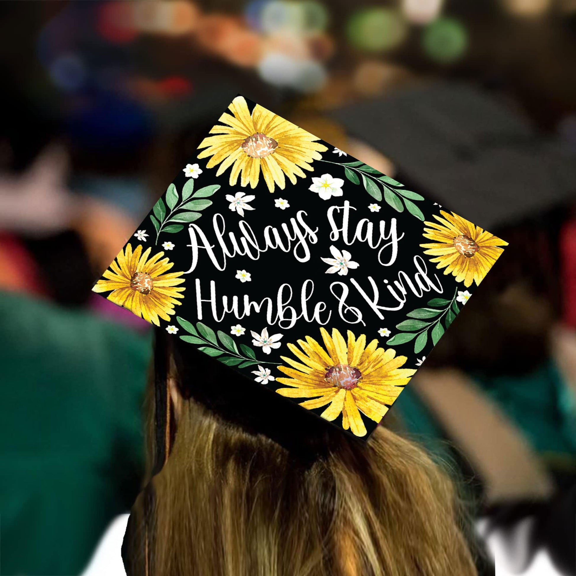 Always Stay Humble Grad Cap Tassel Topper - Tassel Toppers - Professionally Decorated Grad Caps