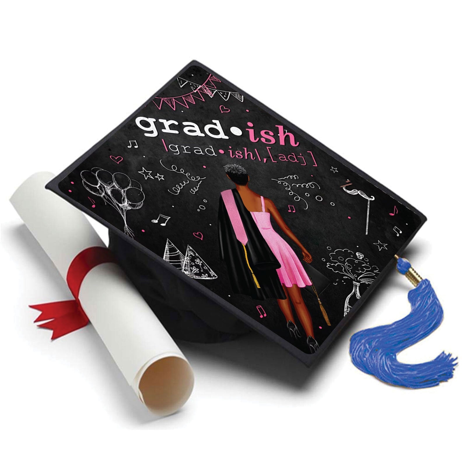 Gradish Grad Cap Topper - Tassel Toppers - Professionally Decorated Grad Caps