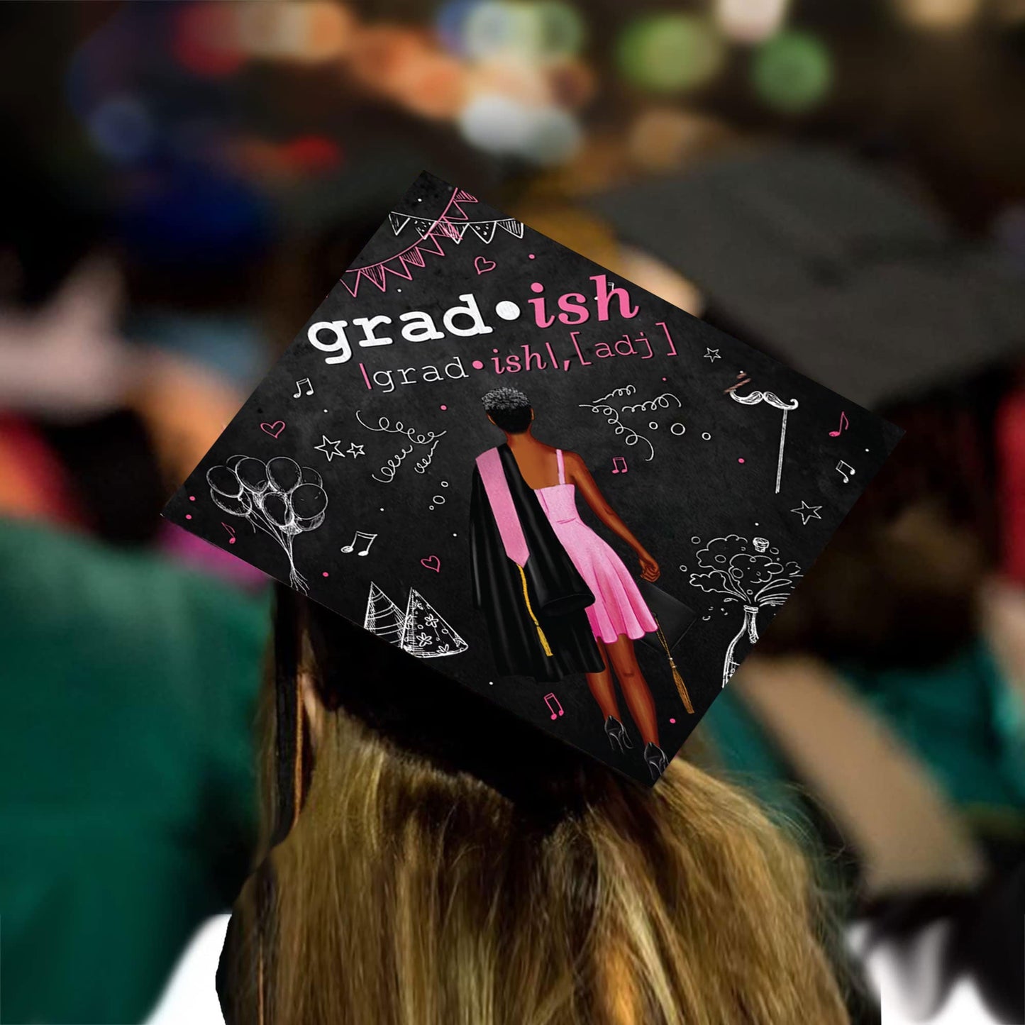 Gradish Grad Cap Topper - Tassel Toppers - Professionally Decorated Grad Caps