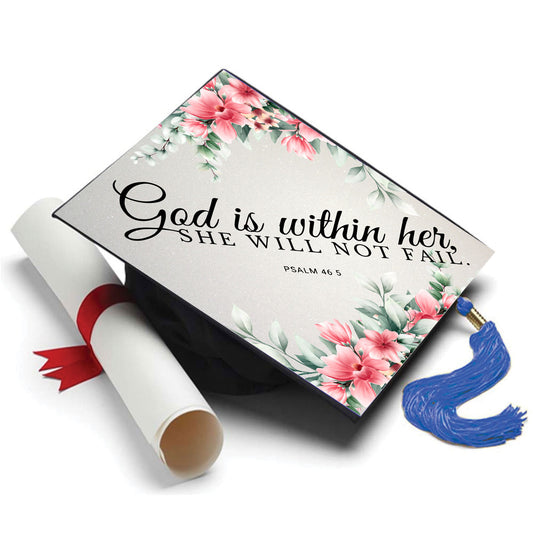 Psalm 46:5 Grad Cap Tassel Topper