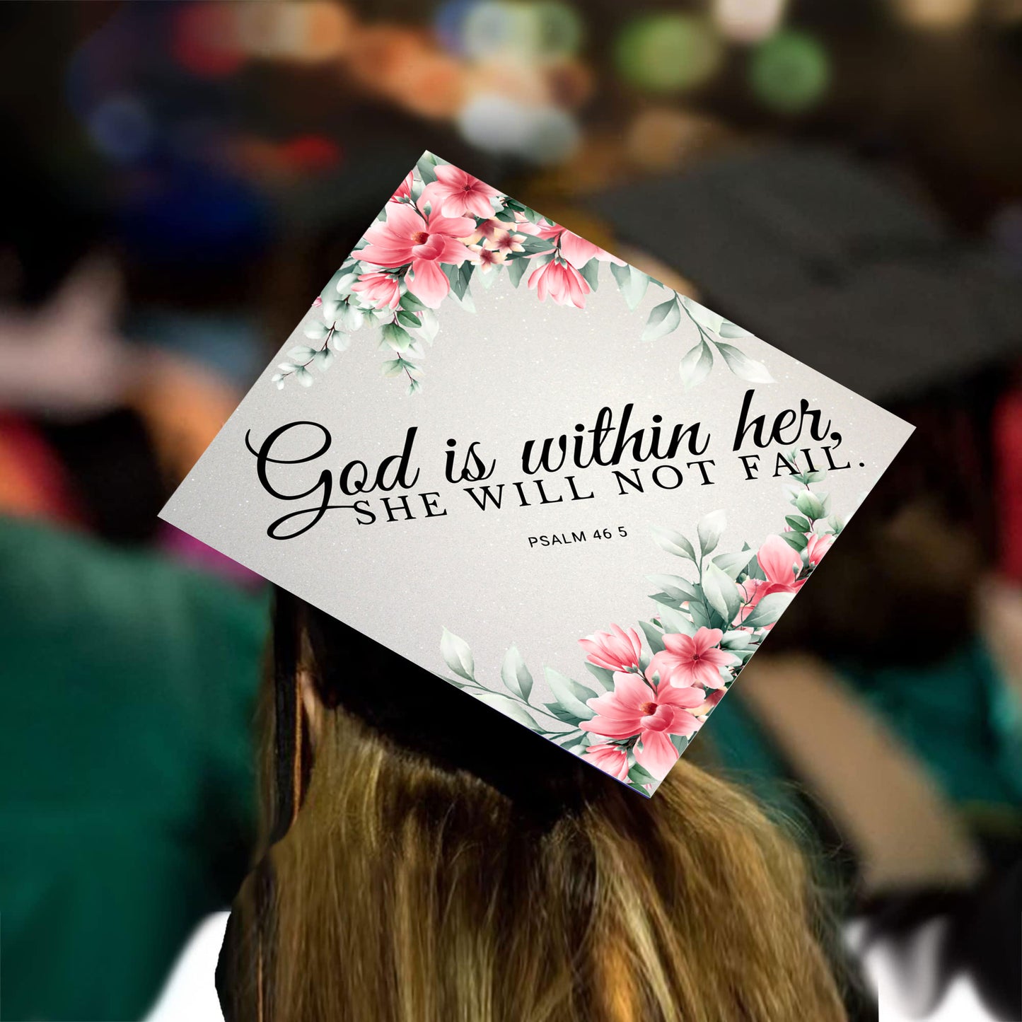 Psalm 46:5 Grad Cap Tassel Topper