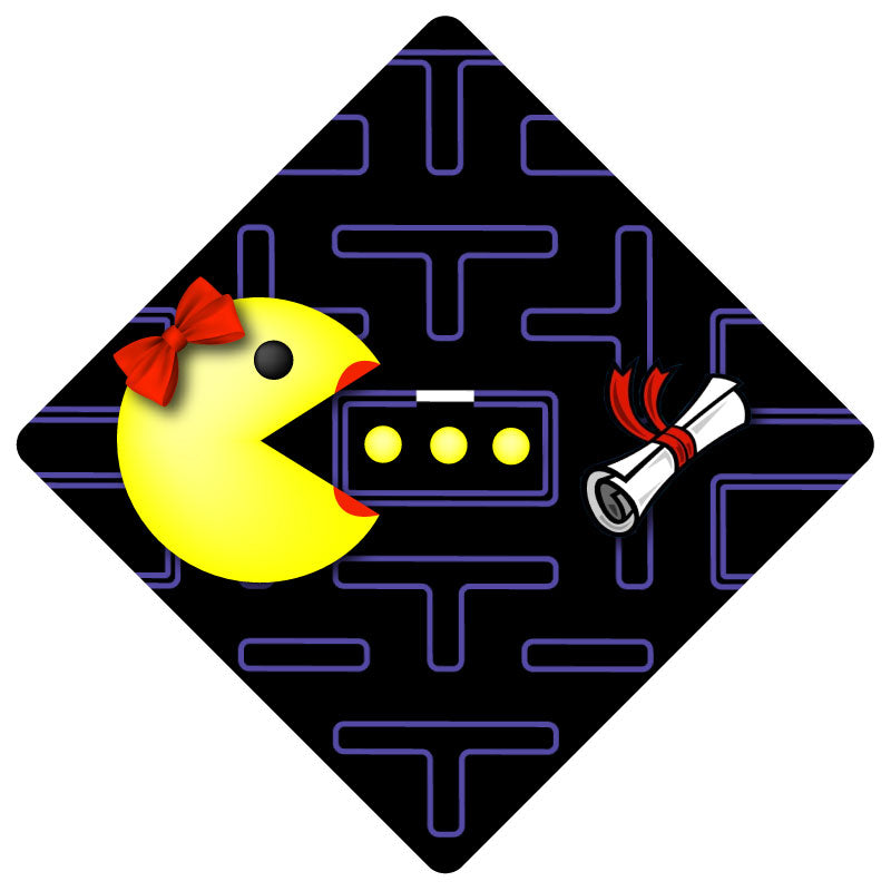 Ms. Pac Man - Grad Cap Tassel Topper