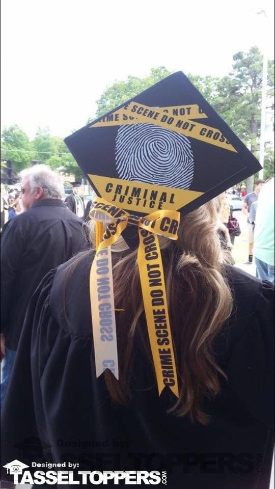 Criminal Justice Grad Cap Tassel Topper - Tassel Toppers - Professionally Decorated Grad Caps