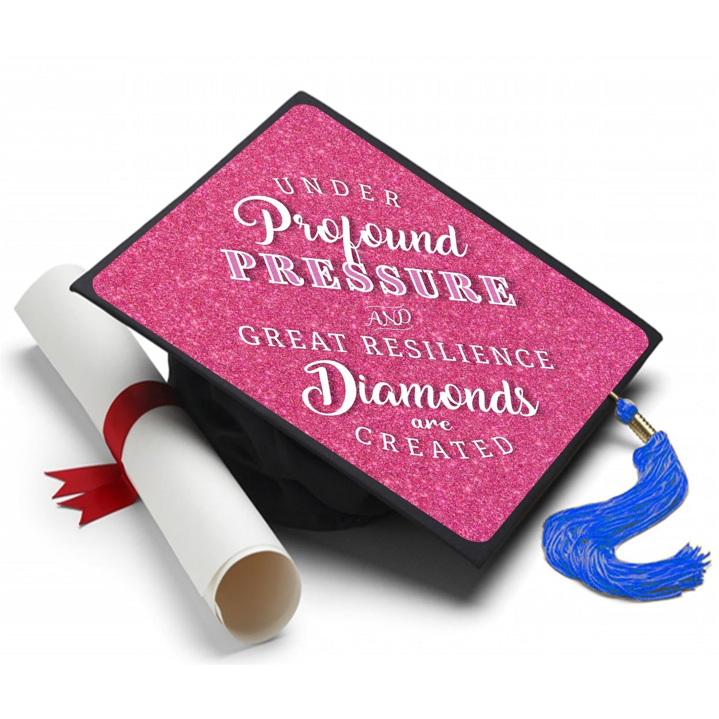 Diamonds are Created Grad Cap Tassel Topper - Tassel Toppers - Professionally Decorated Grad Caps