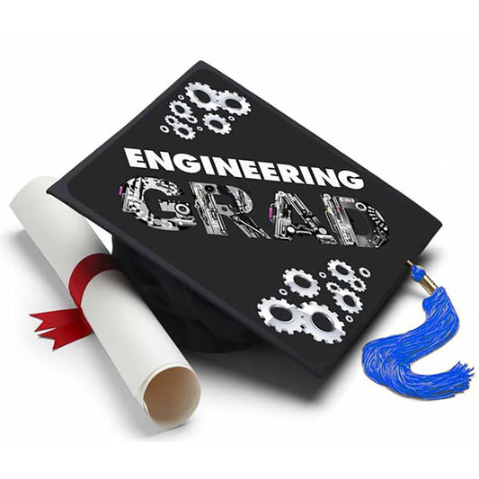 Engineering Grad Cap Tassel Topper - Tassel Toppers - Professionally Decorated Grad Caps