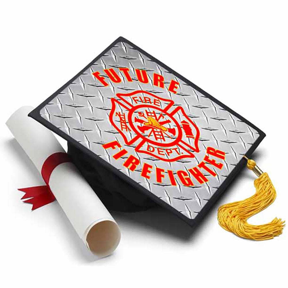 Future Firefighter Grad Cap Tassel Topper - Tassel Toppers - Professionally Decorated Grad Caps