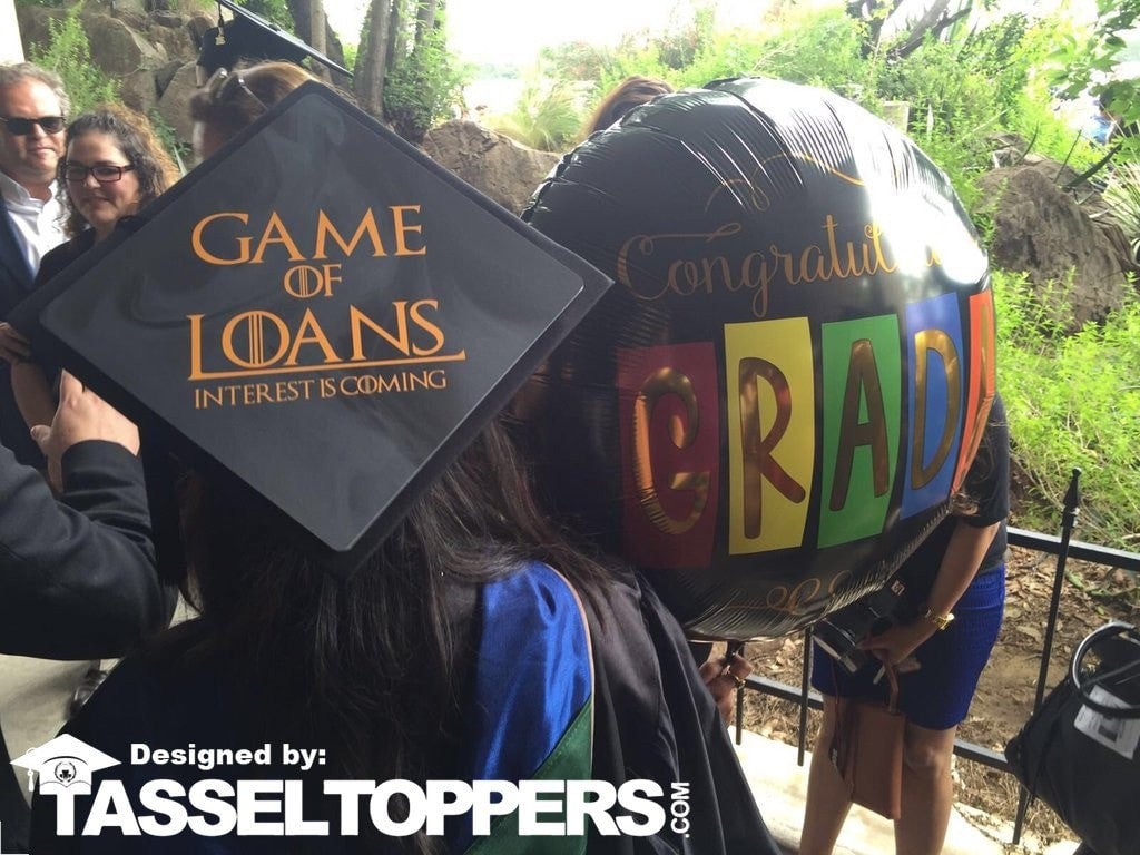 Game of Loans Grad Cap Tassel Topper - Tassel Toppers - Professionally Decorated Grad Caps