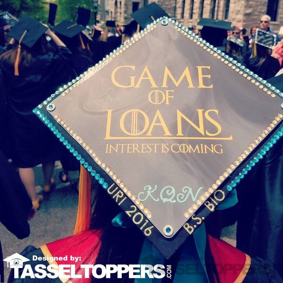 Game of Loans Grad Cap Tassel Topper - Tassel Toppers - Professionally Decorated Grad Caps