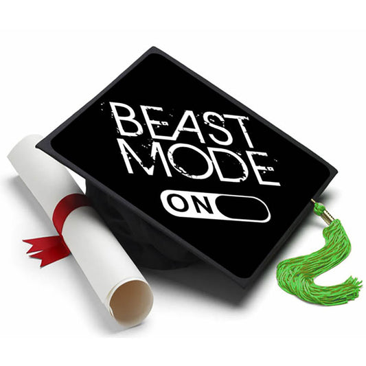 Graduation Cap Topper ™  - Beast Mode - Tassel Topper - Tassel Toppers - Professionally Decorated Grad Caps