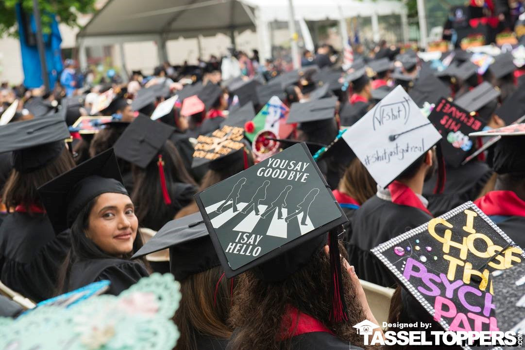 Graduation Cap Topper ™  - Beatles Say Goodbye - Tassel Topper - Tassel Toppers - Professionally Decorated Grad Caps