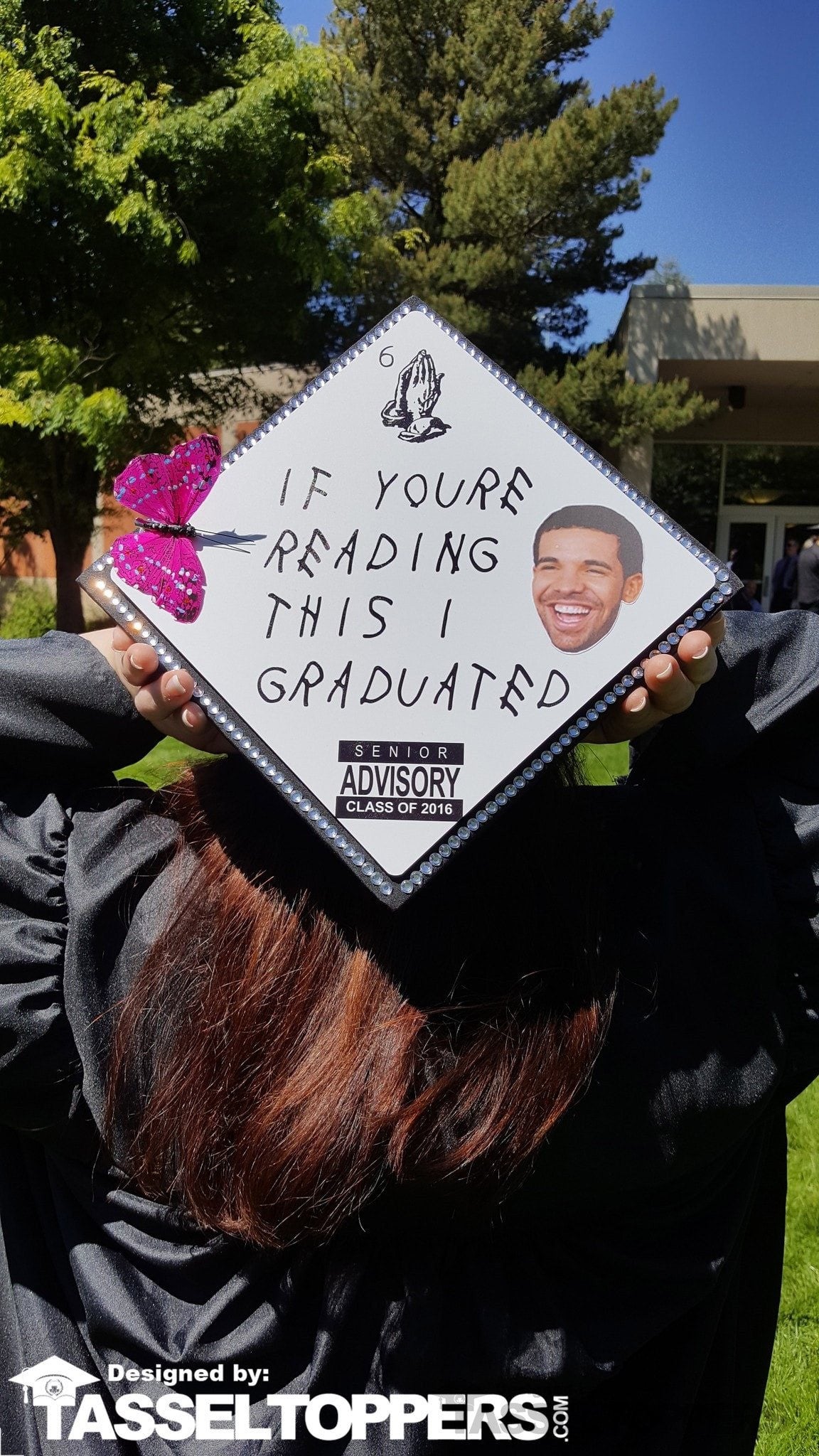 If Youre Reading This - Drake Grad Cap Tassel Topper - Tassel Toppers - Professionally Decorated Grad Caps