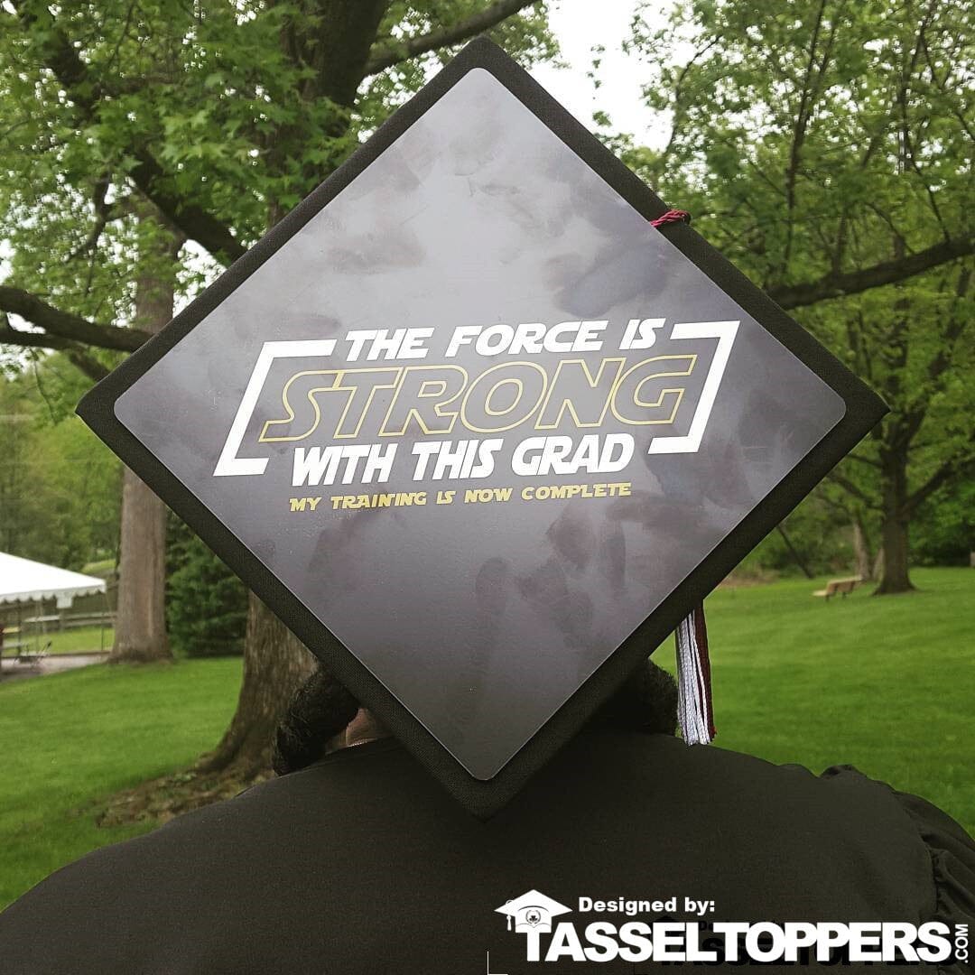 Mandalorian This is the Way Grad Cap Tassel Topper - Tassel Toppers - Professionally Decorated Grad Caps