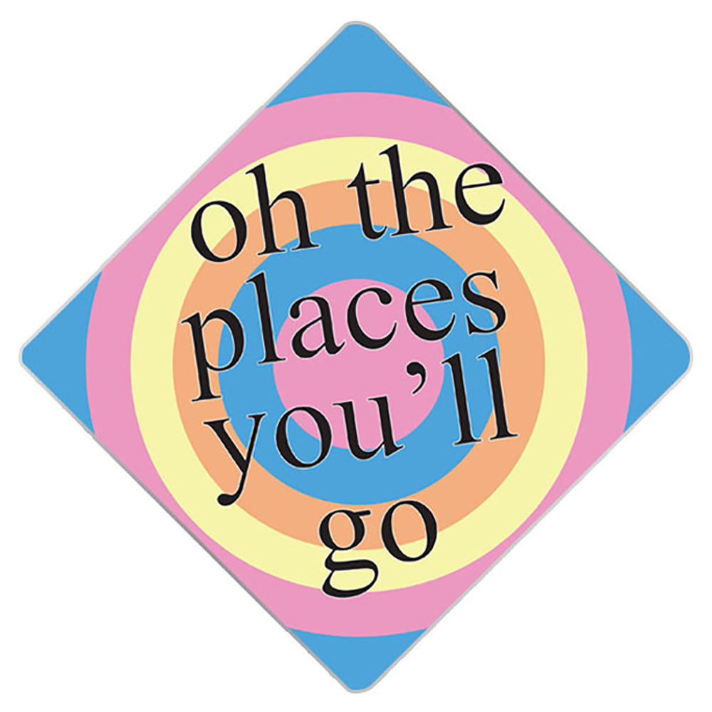 Oh The Places You'll Go Grad Cap Tassel Topper - Tassel Toppers - Professionally Decorated Grad Caps