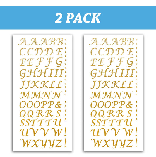 Peel and Stick Glitter Alphabet Letter Stickers for Grad Cap - Assorted Colors - Tassel Toppers - Professionally Decorated Grad Caps