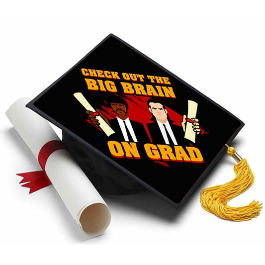 Pulp Fiction Grad Cap Tassel Topper - Tassel Toppers - Professionally Decorated Grad Caps