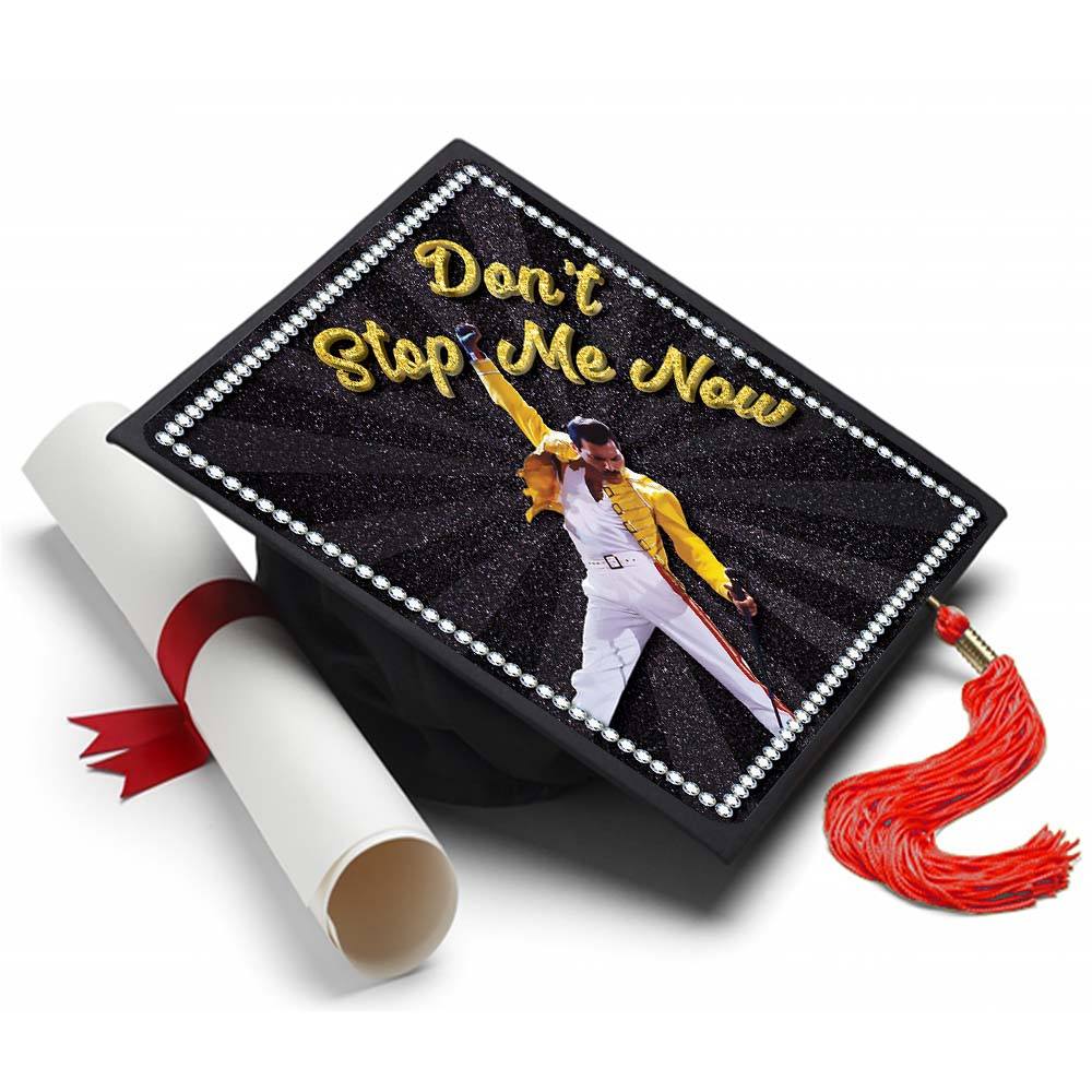 Queen - Don't Stop Me Now Grad Cap Tassel Topper - Tassel Toppers - Professionally Decorated Grad Caps