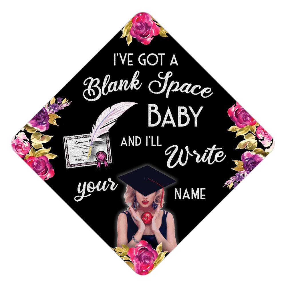 Taylor Swift - Blank Space - Grad Cap Tassel Topper - Tassel Toppers - Professionally Decorated Grad Caps