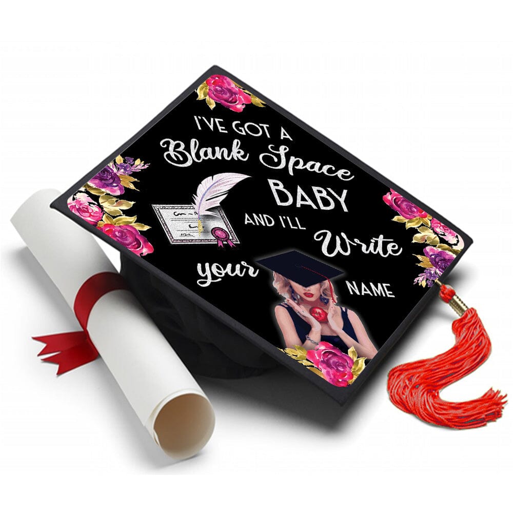 Taylor Swift - Blank Space - Grad Cap Tassel Topper - Tassel Toppers - Professionally Decorated Grad Caps