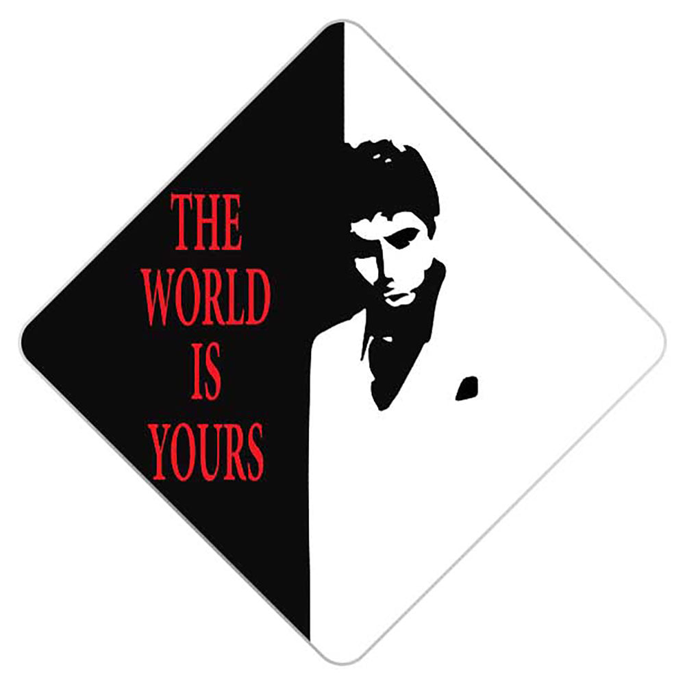 The World Is Yours - Scarface Grad Cap Tassel Topper - Tassel Toppers - Professionally Decorated Grad Caps