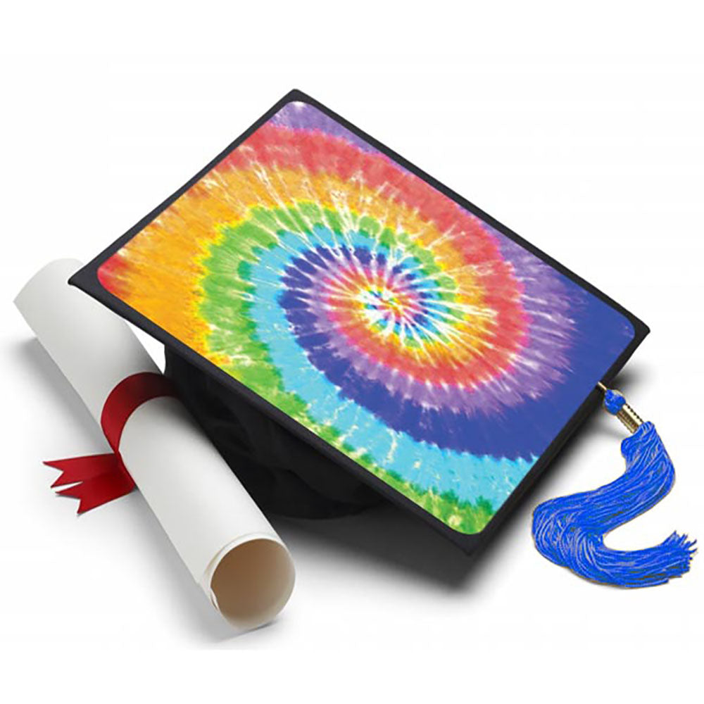 Tie Dye Grad Cap Tassel Topper - Tassel Toppers - Professionally Decorated Grad Caps